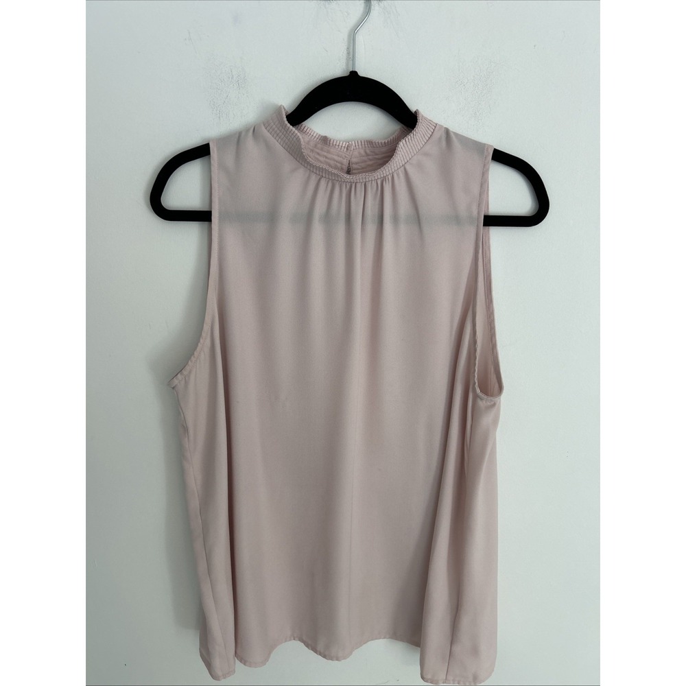 Elle Women Light Pink Sleeveless Blouse XL Floaty Feminine Lightweight